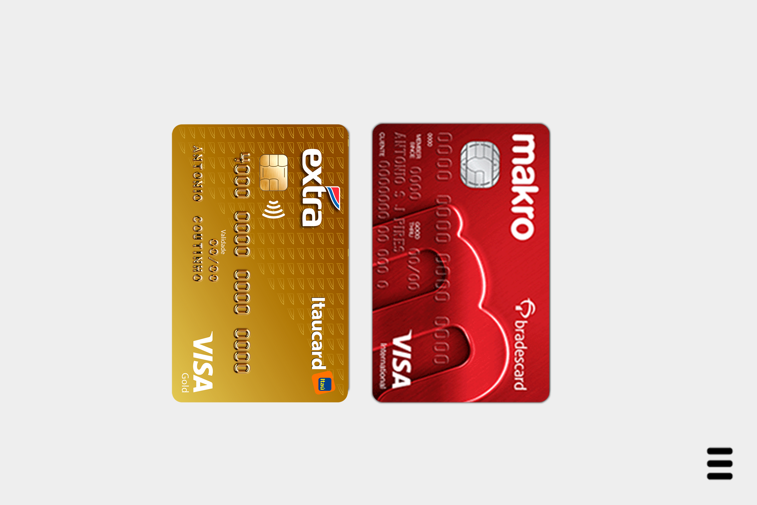 Cartão Extra x Cartão Makro